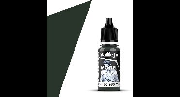Vallejo Hobbyverf Acrylverf - 70980 Model Color Black Green - Acryl Verf flesje - 17 ml