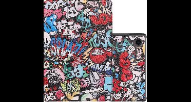 Hoes - Geschikt voor Samsung Galaxy Tab A8 - Dun & Stevig - Trifold Bookcase - Hard Cover - Hardcover Book Case - Tablet Hoesje - Graffity