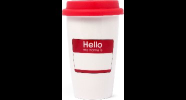 Thumbsup! Reismok Hello, My Name Is 275 Ml Keramiek Wit