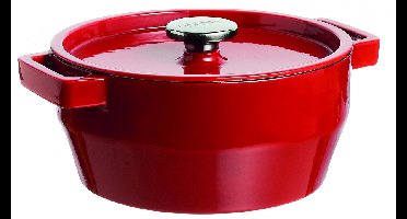 Pyrex Slowcook Braadpan - Rood - 20 cm - Gietijzer