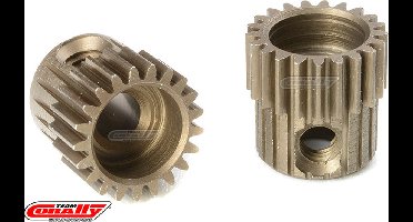 Team Corally - 64 DP Motortandwiel - Kort - Gehard staal - 21 Tanden - Motoras dia. 3.17mm