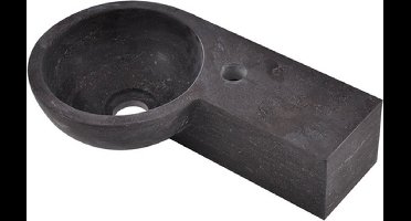 Wiesbaden Hardstenen Rond Fonteintje Rechts 40x23x10cm