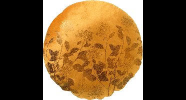 Dutch Decor - ROSIE - Sierkussen rond Ø45 cm Golden Glow - velvet - geel