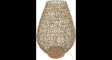 Tafellamp van metaal en papier - H 55 cm - Beige