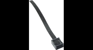 Hebotec Klittenband sokkel Om te bundelen, Met fitting, Om te schroeven Haak- en lusdeel (b x h) 30 mm x 300 mm Zwart 1