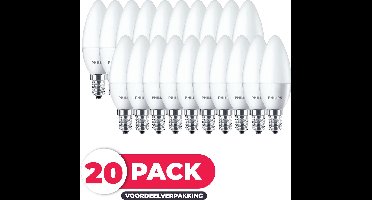 Philips LED E14 - 6W (48W) - Warm Wit Licht - Niet Dimbaar - 20 stuks