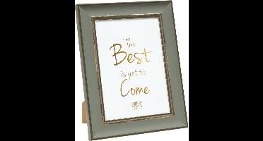 Deknudt Frames fotolijst S46XF7 - grijsgroen/zwarte randen - 10x15 cm