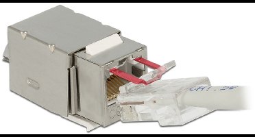 STP CAT6 Gigabit Keystone module RJ45 (beveiligd) - LSA (toolless) / metaal