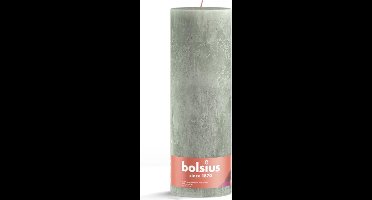4 stuks Bolsius jade groen rustiek stompkaarsen 300/100 (200 uur) Eco Shine Jade Green