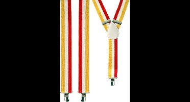 Bretels Rood - wit - geel oeteldonk 1 set