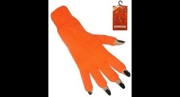 Vingerloze handschoen oranje