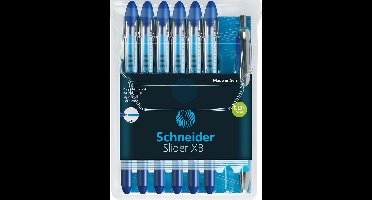 Schneider balpen - Slider Basic - XB - blauw - 6 stuks + 1x Slider Rave gratis - S-151277