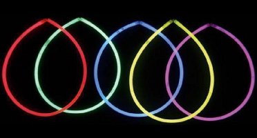 12x stuks glow in the dark hals ketting - Lichtgevende breaklights