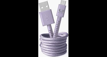 Fresh 'n Rebel USB naar USB-C Oplaadkabel - 2 meter - USB-A naar USB-C - Lila