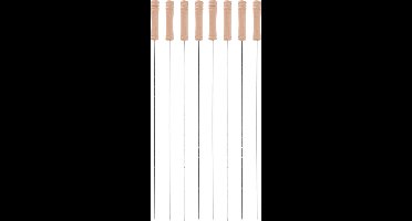 8x stuks Barbecue spiezen/vleespennen van metaal 40 cm - Barbecue benodigdheden - Spiezen/pennen voor vlees