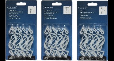 48x Kerstverlichting/feestverlichting bevestiging dakgoot ophang haakjes - Lichtsnoeren ophangen