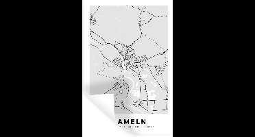 Muurstickers - Sticker Folie - Duitsland - Stadskaart - Plattegrond - Kaart - Hameln - 20x30 cm - Plakfolie - Muurstickers Kinderkamer - Zelfklevend Behang - Zelfklevend behangpapier - Stickerfolie