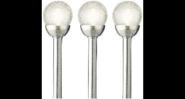 Lumineo LED tuinlampjes instekers - 1x - solar - ronde bol - 30 cm - tuinverlichting - buitenverlichting