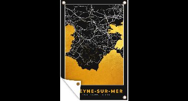 Tuindecoratie Kaart – Plattegrond – Frankrijk – Stadskaart - la Seyne-sur-Mer - 40x60 cm - Tuinposter - Tuindoek