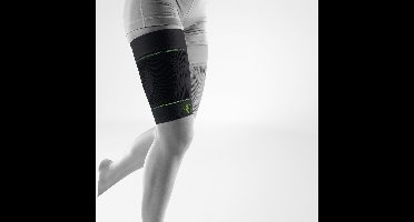Bauerfeind Sport Compressie Hamstringsleeve - Compressiesleeve Bovenbeen - Bovenbeenbrace - Maat L - Zwart - Extra Lange Kous