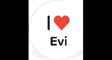 Wandcirkel - Muurcirkel Binnen - I love - Evi - Meisje - ⌀ 60 cm - Wanddecoratie - Ronde Schilderijen