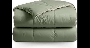 Zelesta® Premiumbed Olive & Mint 200x200 - Dekbed zonder overtrek - 30 dagen proefslapen - Eco Cloud vulling - Wasbaar hoesloos dekbed - Bedrukt dekbed - Percal katoen dekbed - All Year Winterdekbed & Zomerdekbed