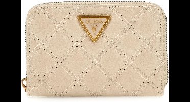 GUESS Portemonnee Giully Zip Around Wallet Almond Beige