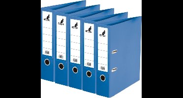 Ringband map/ordners 2 gaats A4 - 5x - blauw - 31 x 28 x 7 cm - Documenten/papieren opbergen - Kantoorartikelen