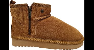 Warmbat Durack Wom Suede Boot Zip Cogn Dames Pantoffels - Cognac - 44