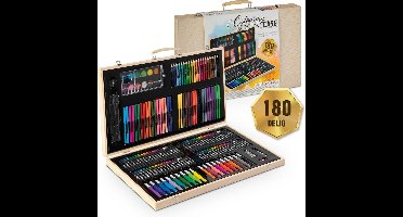 ApexArte® Tekenkoffer Kinderen - Tekendoos - Kleurpotloden - Stiften - Veelkleurig