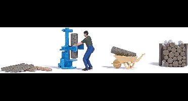 Busch - A-set:holzspalter H0 (Bu7808) - modelbouwsets, hobbybouwspeelgoed voor kinderen, modelverf en accessoires