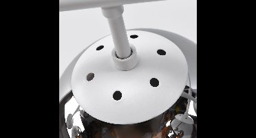 LumenXL LumenXL Design hanglamp 7-lichts Hepta wit - smoke glas
