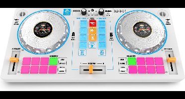 iDance 7-in-1 DJ Mixer met BT en speakers XD301 White