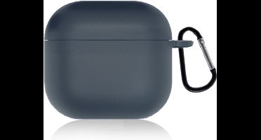 ShieldCase Siliconen Hoesje Geschikt voor Airpods 4 - Siliconen Case voor Apple Airpods 4 Case Hoesje - Donkerblauw