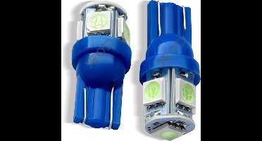 XEOD W5W T10 LED Ijsblauw – Interieur - Exterieur - Stadslicht - Kenteken - Markering – 2 stuks