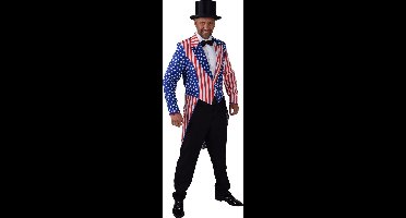 Landen Thema Kostuum | Slipjas Uncle Sam Stars And Stripes Man | XL | Carnaval kostuum | Verkleedkleding