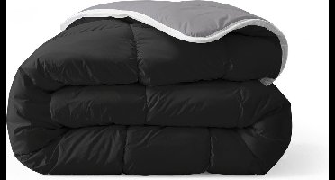 Zelesta® Royalbed Black & Anthracite 200x200cm - Dekbed zonder overtrek - 30 dagen proefslapen - Wasbaar hoesloos dekbed - Bedrukt dekbed - All year zomerdekbed & winterdekbed