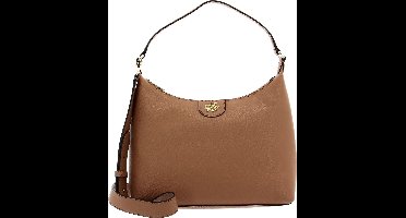DKNY Leren Schoudertas Handtas Carol Pouchette Cashew Beige