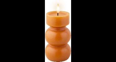 Lumineo LED kaars wax Ø7 x 15 cm - oranje