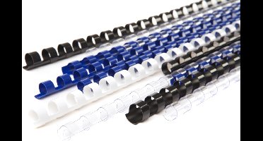 Kunststof bindring 10mm - blauw - 100 stuks