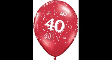 Qualatex - Ballonnen opdruk 40 rood (25 stuks)