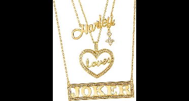 DC Comics: Harley Quinn Loves The Joker Necklace Set