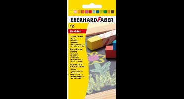 Eberhard Faber bordkrijt - vierkant - 12 stuks in karton etui - assorti - EF-526000