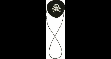 Vegaoo - Piraten ooglapje met doodskop voor volwassenen