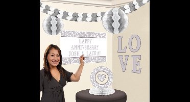 Amscan Feestdecoratieset Colourful Wedding Zilver 9-delig