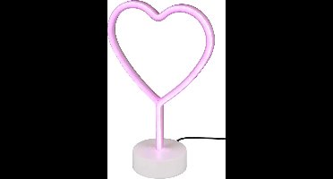REALITY HEART - Tafellamp - Wit - incl. 1x SMD 1,5 W - USB-aansluiting - Niet dimbaar - Geschikt voor accuvoeding