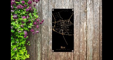 Tuinposter Ede - Kaart - Goud - 30x60 cm - Tuindoek