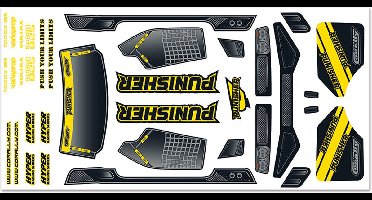 Team Corally - Body Decal Sheet - Punisher XP - 1 pc