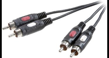 SpeaKa Professional SP-7870624 Cinch Audio Aansluitkabel [2x Cinch-stekker - 2x Cinch-stekker] 10.00 m Zwart
