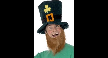 Smiffy's St Patricks day hoed - Set van 2x stuks - met baard - verkleed artikelen - Leprechaun hoed